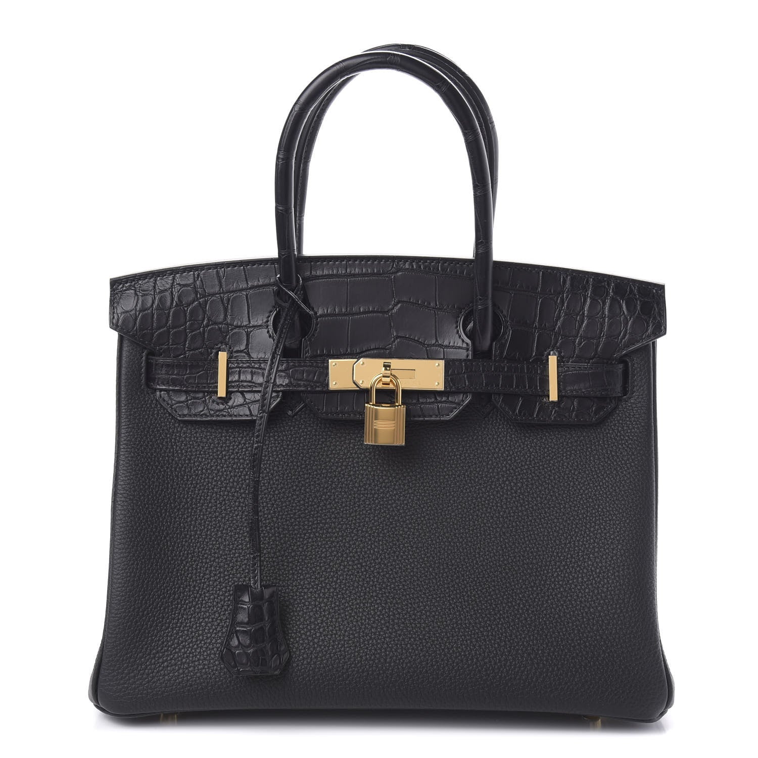 Hermes Togo Matte Alligator Birkin Touch 30 Black 1 of 32