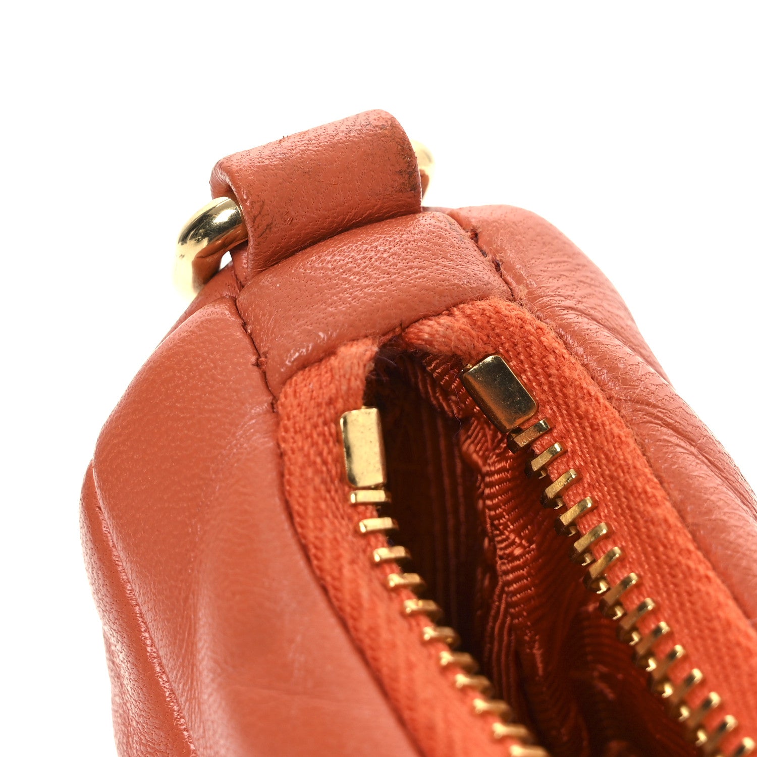 Prada Nappa Triangle Quilted Patchwork System Bag Arancio 11 of 13