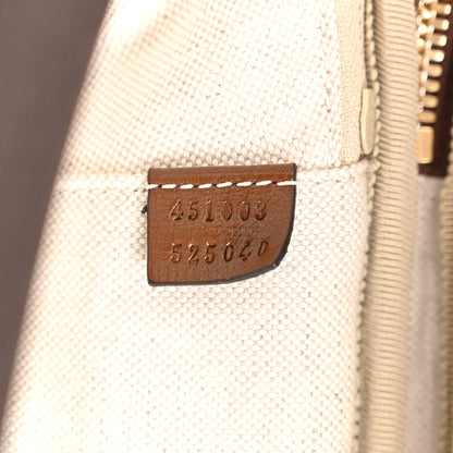Gucci GG Supreme Monogram Azalea Calfskin Retro Interlocking G Small Savoy Cabin Trolley Beige Ebony Brown Sugar 6 of 9