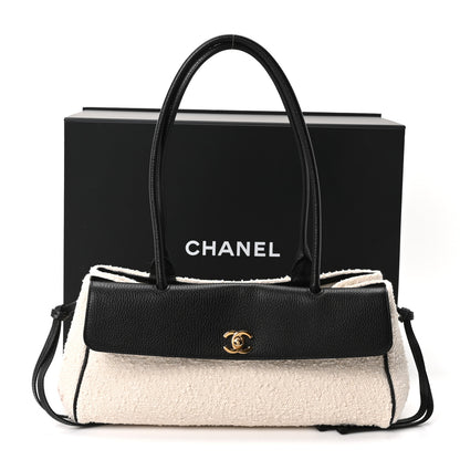 Chanel Grained Calfskin Boucle Urban Essentials Small Shopping Bag Ecru Black 11 of 11