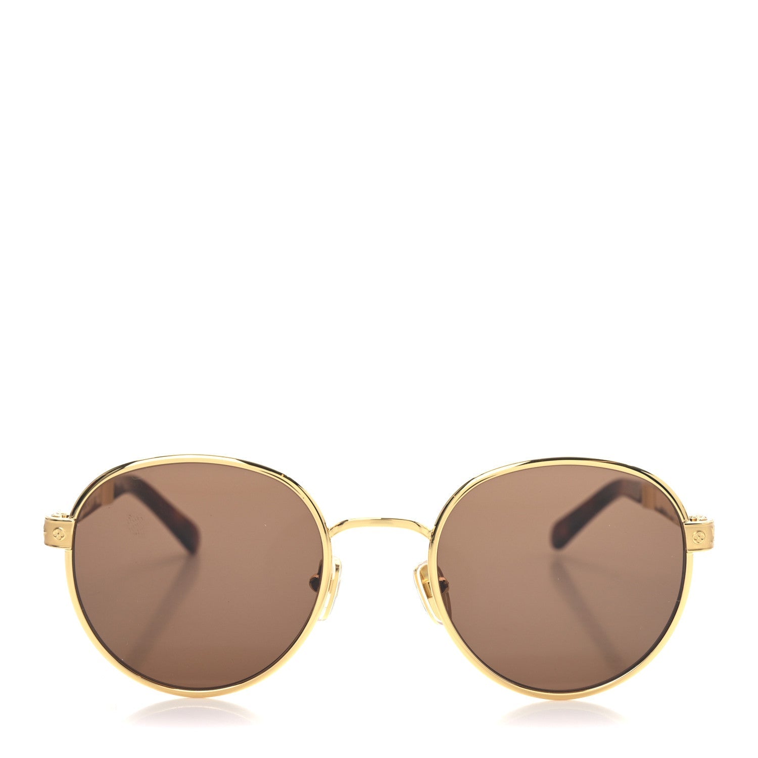 Louis Vuitton Metal Z2916U LV Aura Round Sunglasses Brown 2 of 7