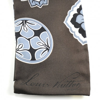 Louis Vuitton Silk Japanese Hibiscus Bandeau Brown 3 of 4