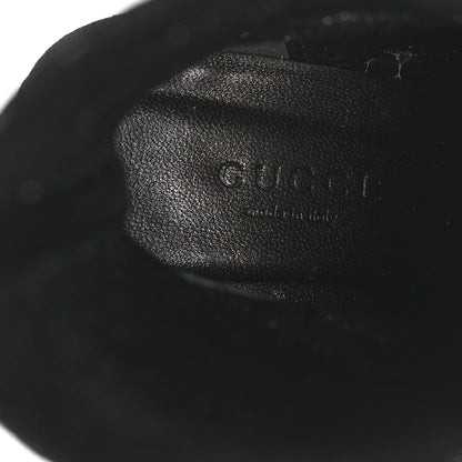 Gucci Technical Jersey Knit GG Monogram Square G 75mm Ankle Boots 38 Black Gray 9 of 11