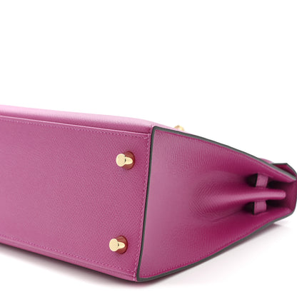 Hermes Epsom Kelly Sellier 25 Rose Pourpre 10 of 11