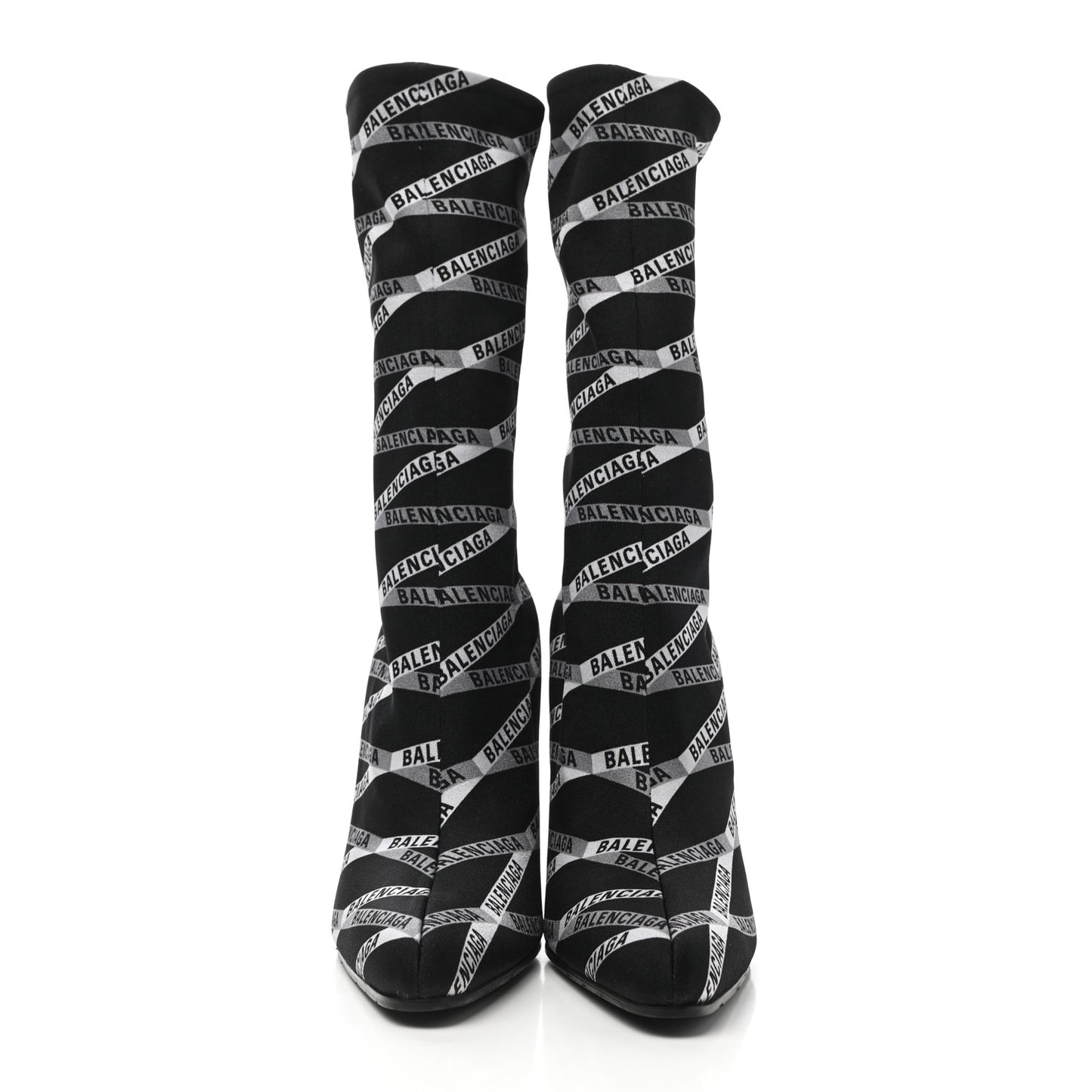 Spandex Losange Monogram 110mm Booties 38.5 Gris Black