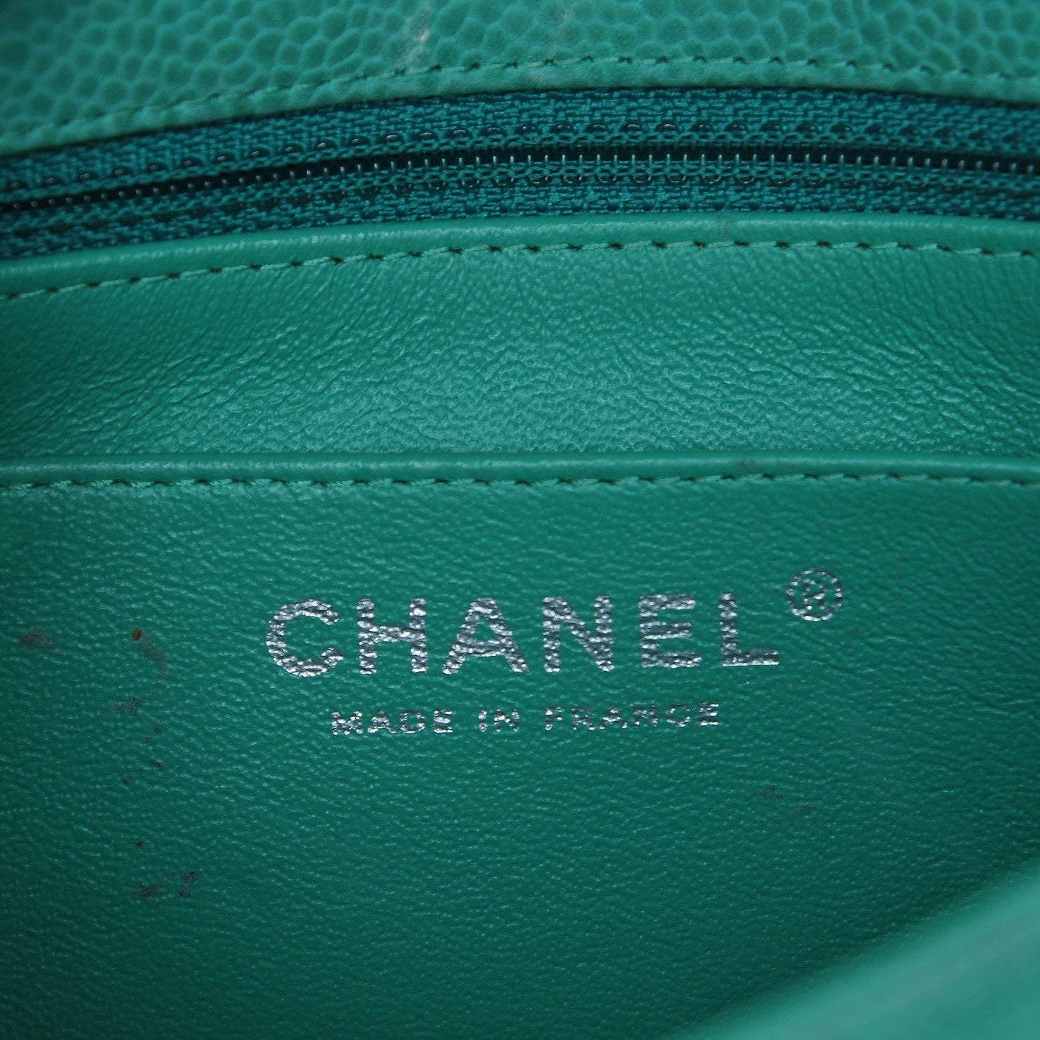 Chanel Iridescent Caviar Quilted Mini Square Flap Green 6 of 8