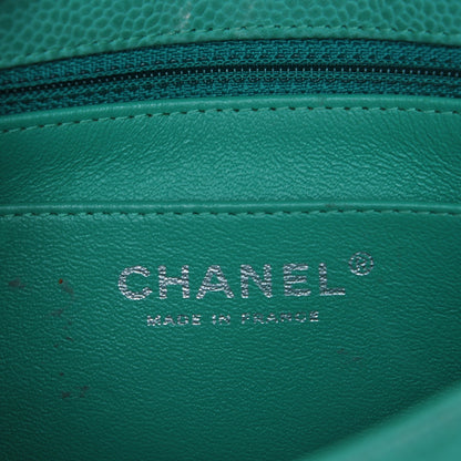 Chanel Iridescent Caviar Quilted Mini Square Flap Green 6 of 8