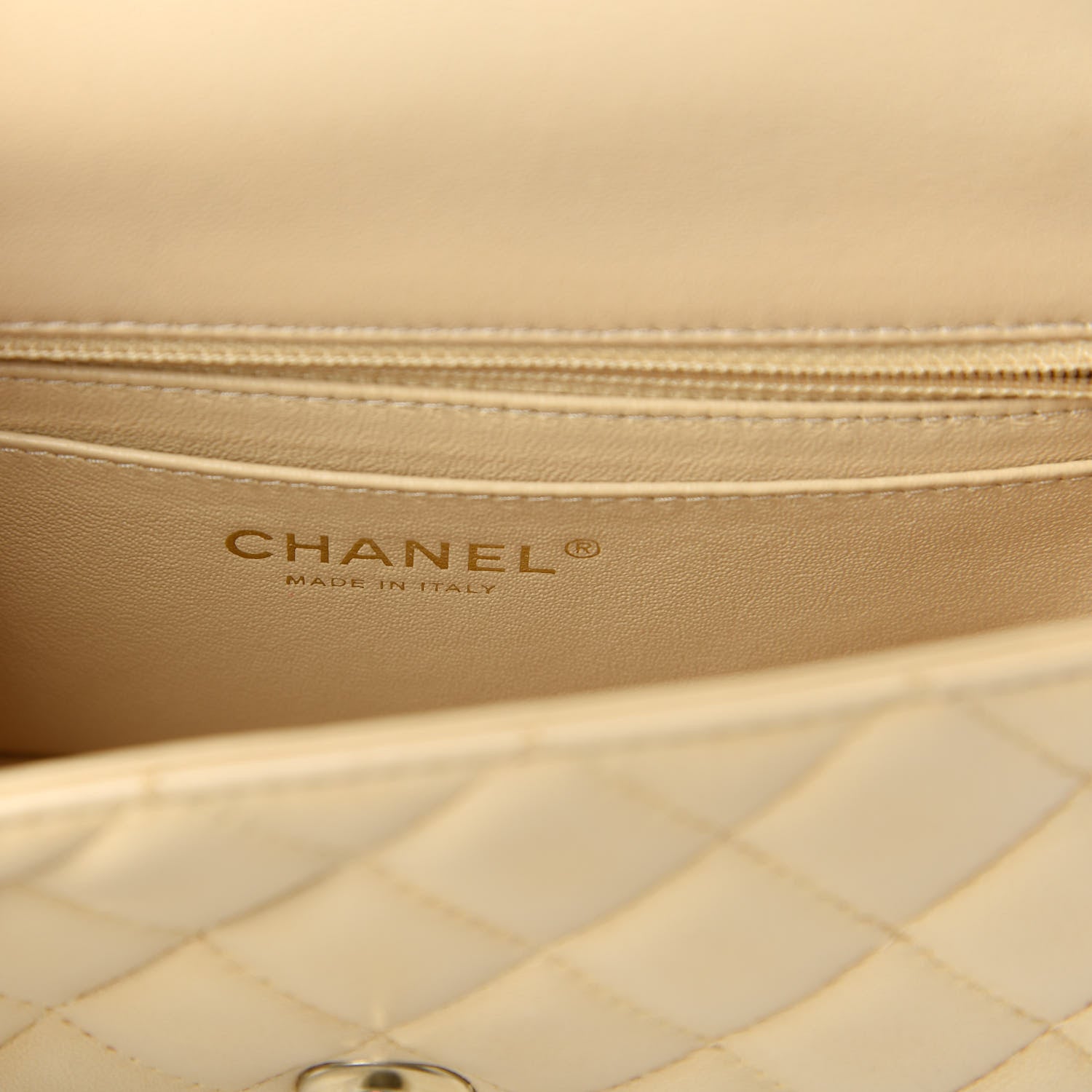 Chanel Lambskin Quilted Mini Rectangular Flap Beige 8 of 11