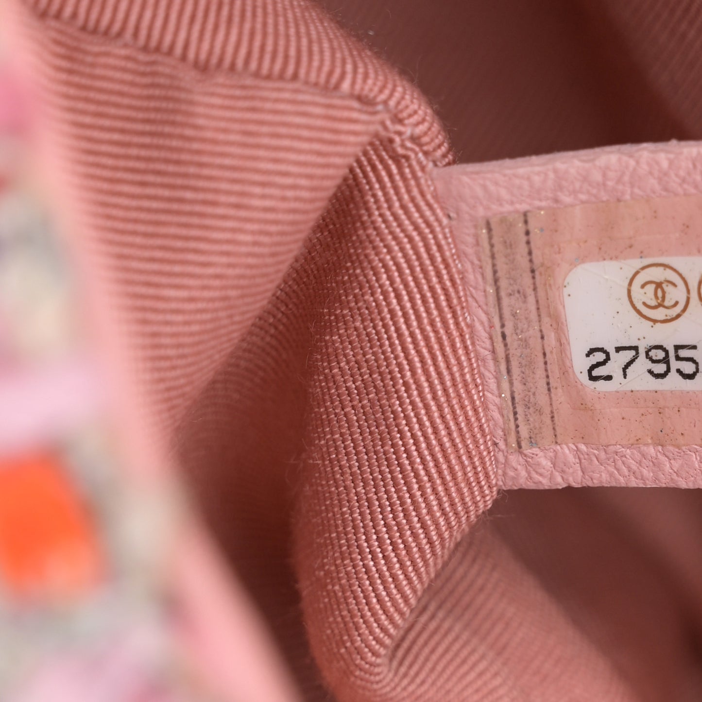 Tweed Mini Pearl Handle Flap Pink Beige Orange Ecru