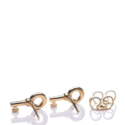 Tiffany 18K Yellow Gold Mini Key Earrings 5 of 5
