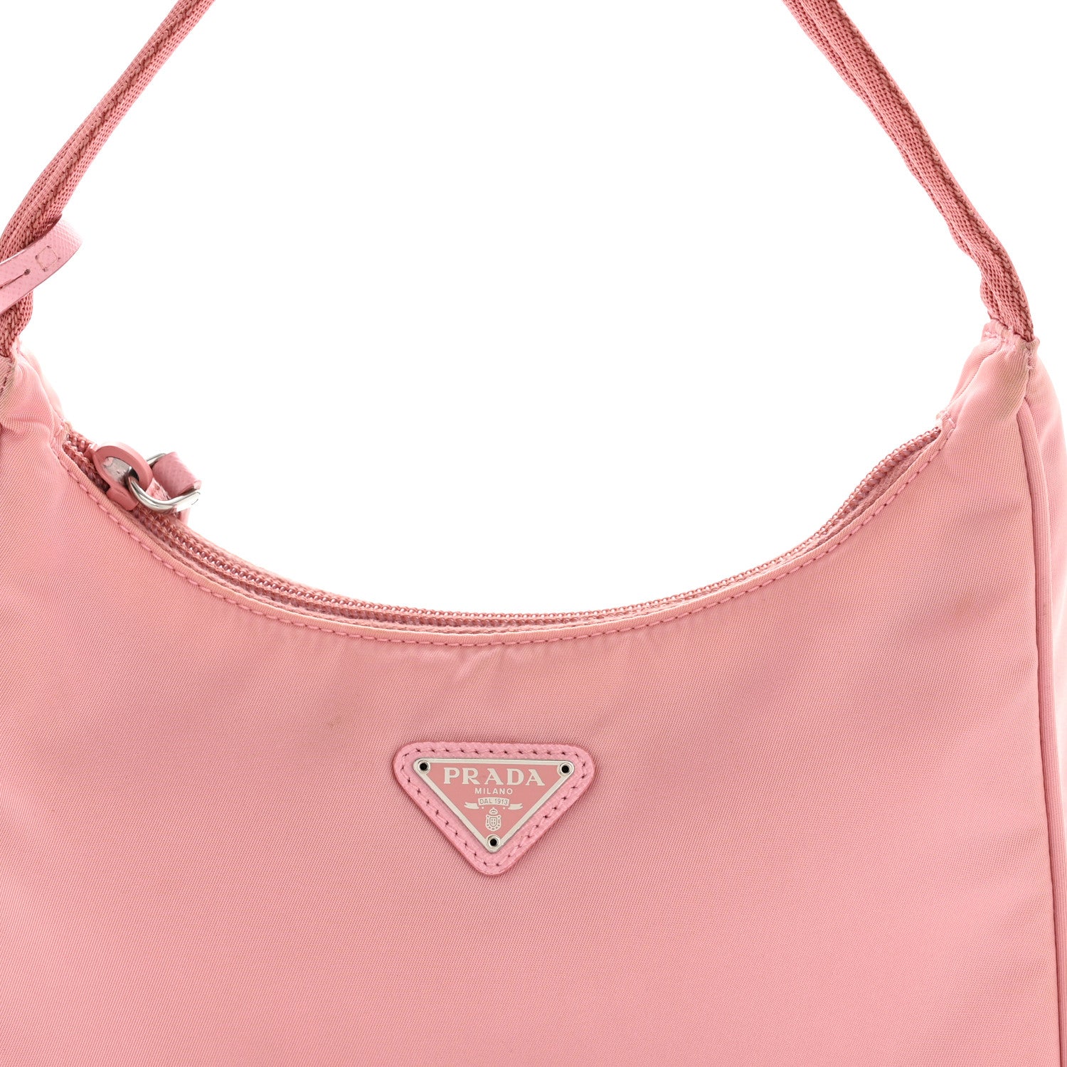 Prada Tessuto Nylon Saffiano Mini Re-Edition 2000 Bag Rosa Rosa 8 of 12