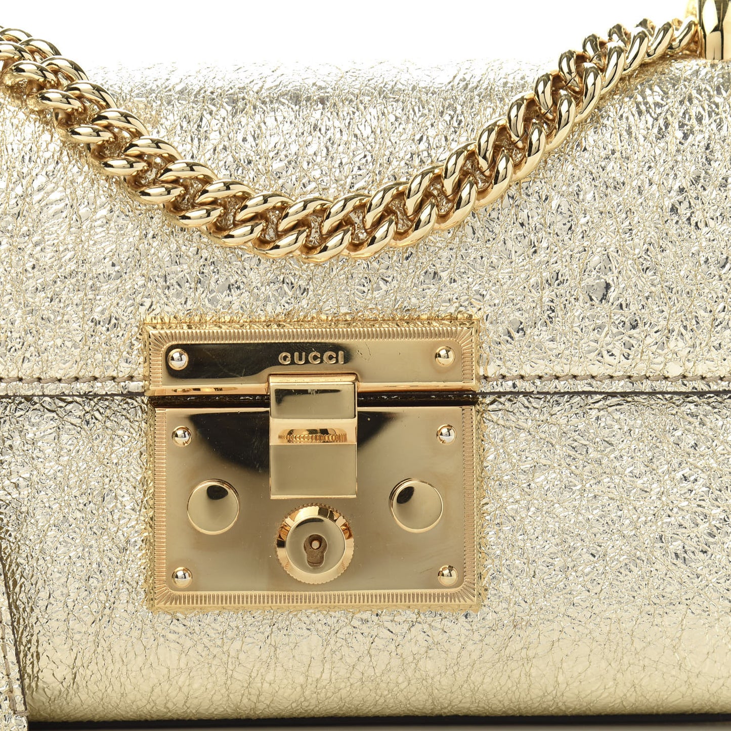 Galassia Small Padlock Shoulder Bag Platino