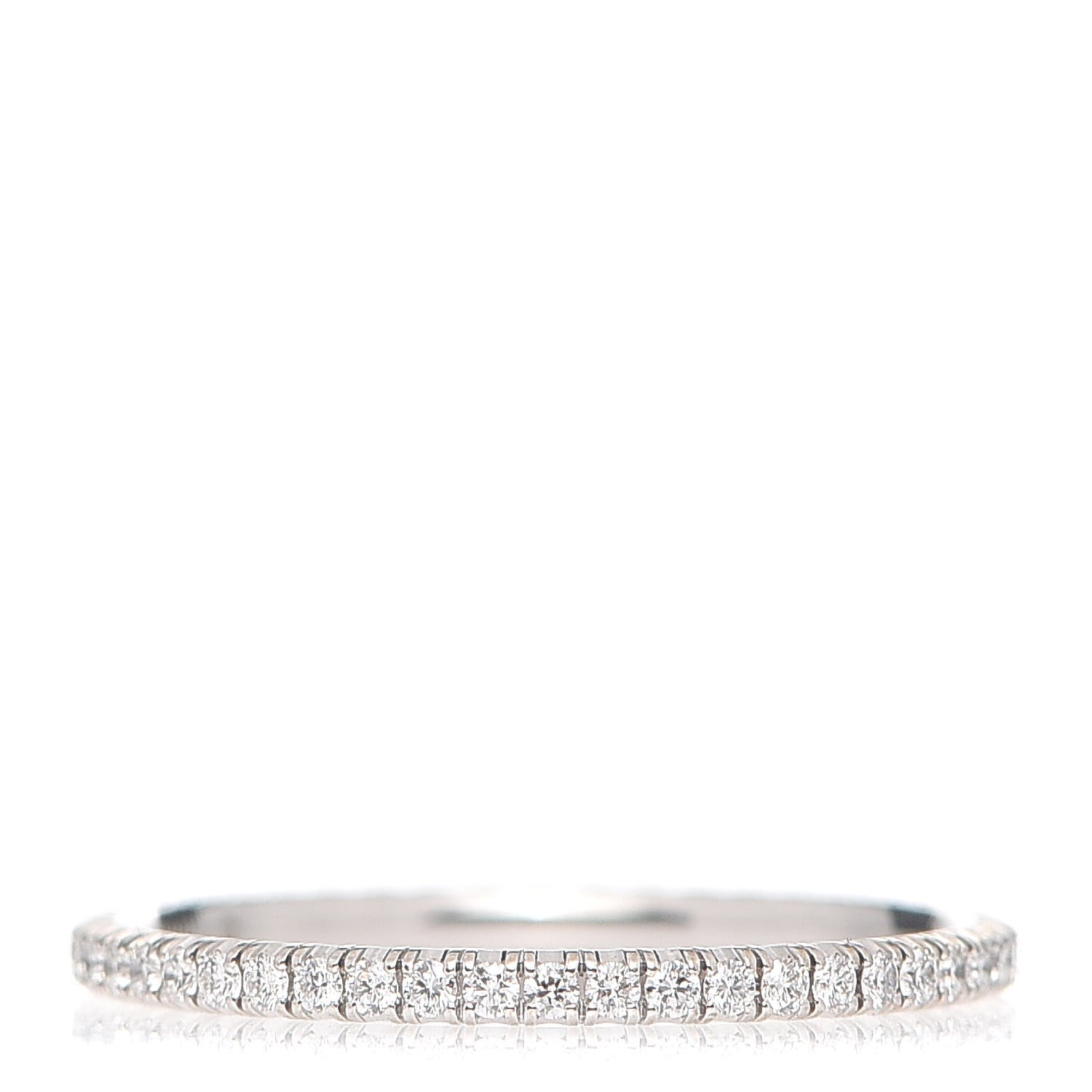 Cartier 18K White Gold Diamond 1.5mm Etincelle de Cartier Wedding Band Ring 52 6 3 of 5