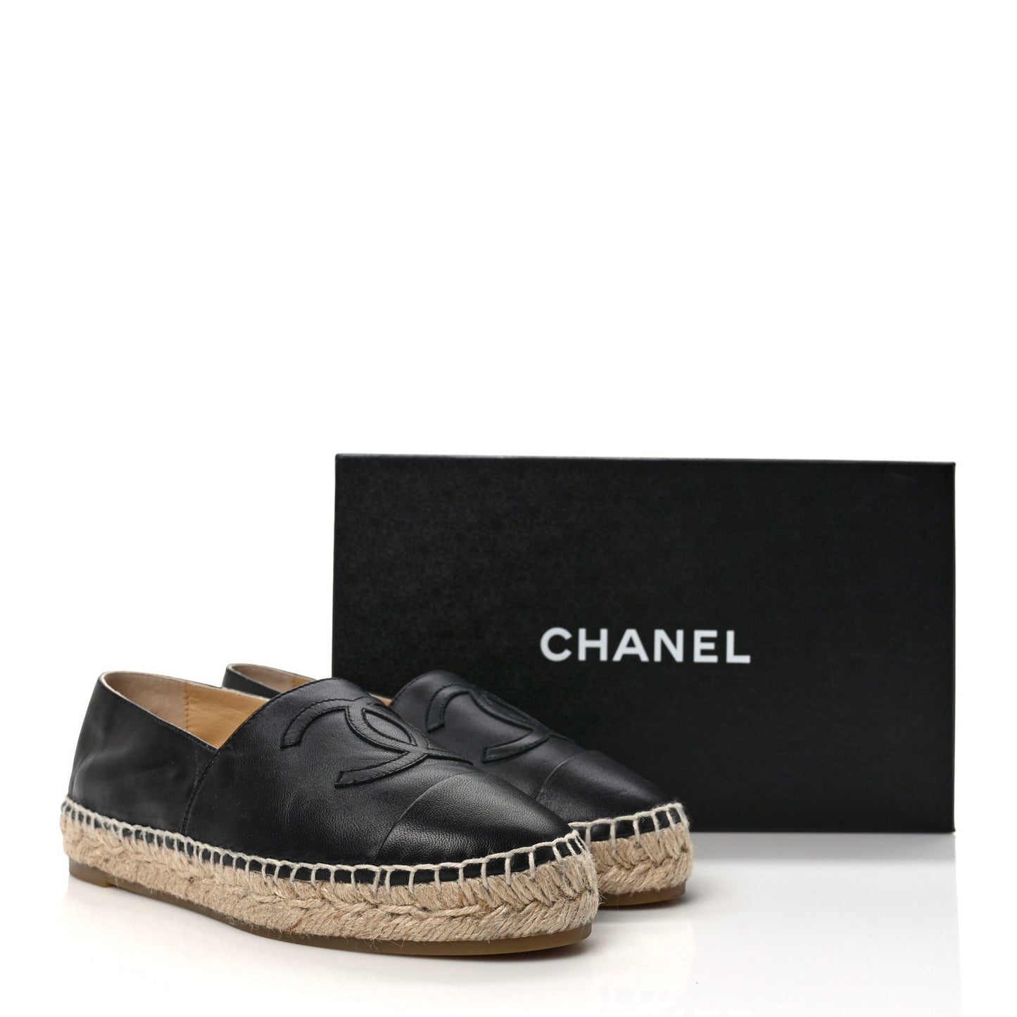 Lambskin CC Espadrilles 35 Black