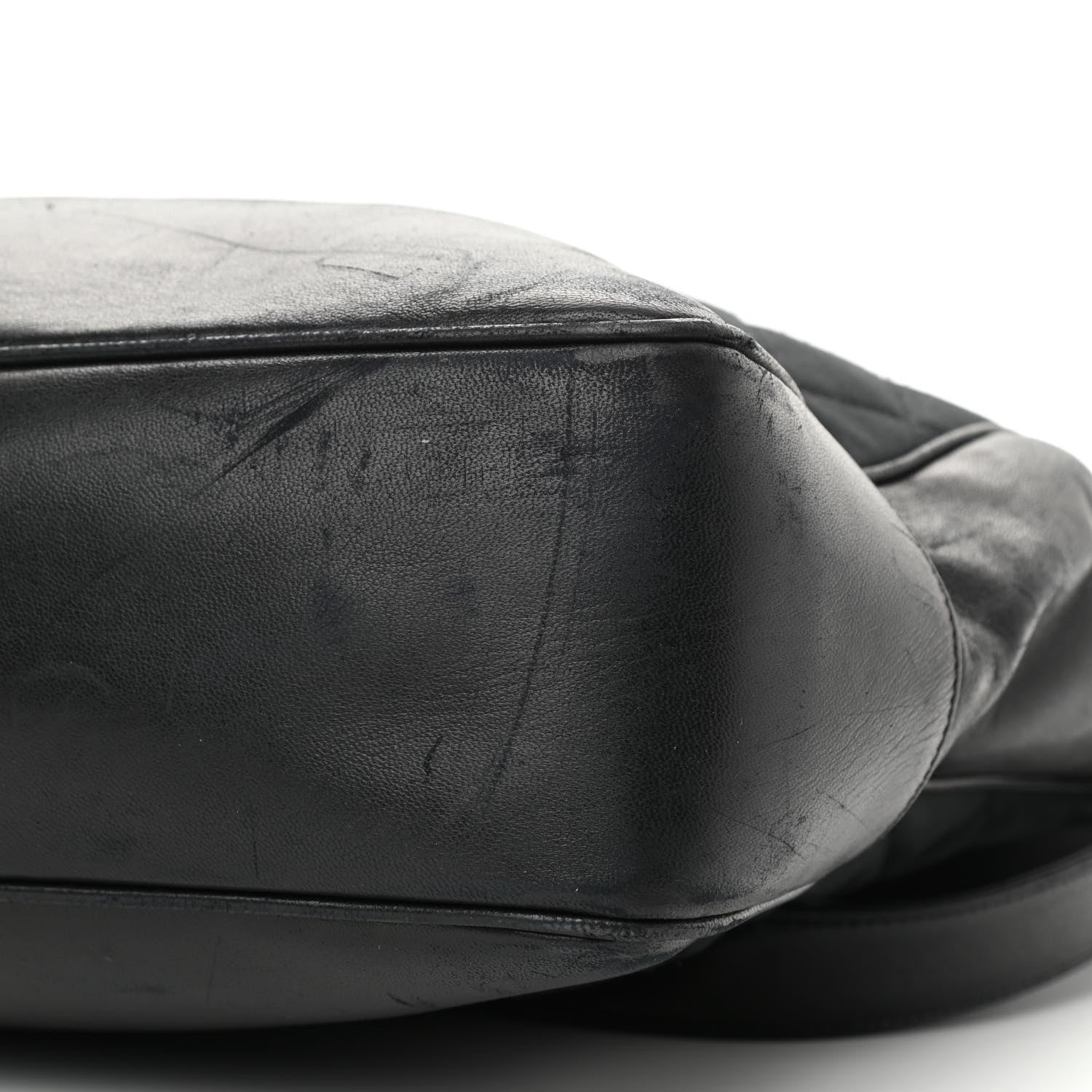 Chanel Satin Lambskin Quilted Shopping Tote Black 10 of 11