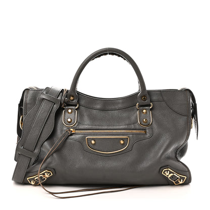 Balenciaga Chevre Gold Metallic Edge Hardware City Gris Acier 1 of 11