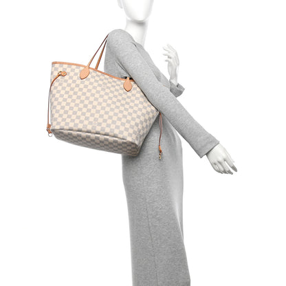 Louis Vuitton Damier Azur Neo Neverfull MM Rose Ballerine 2 of 10