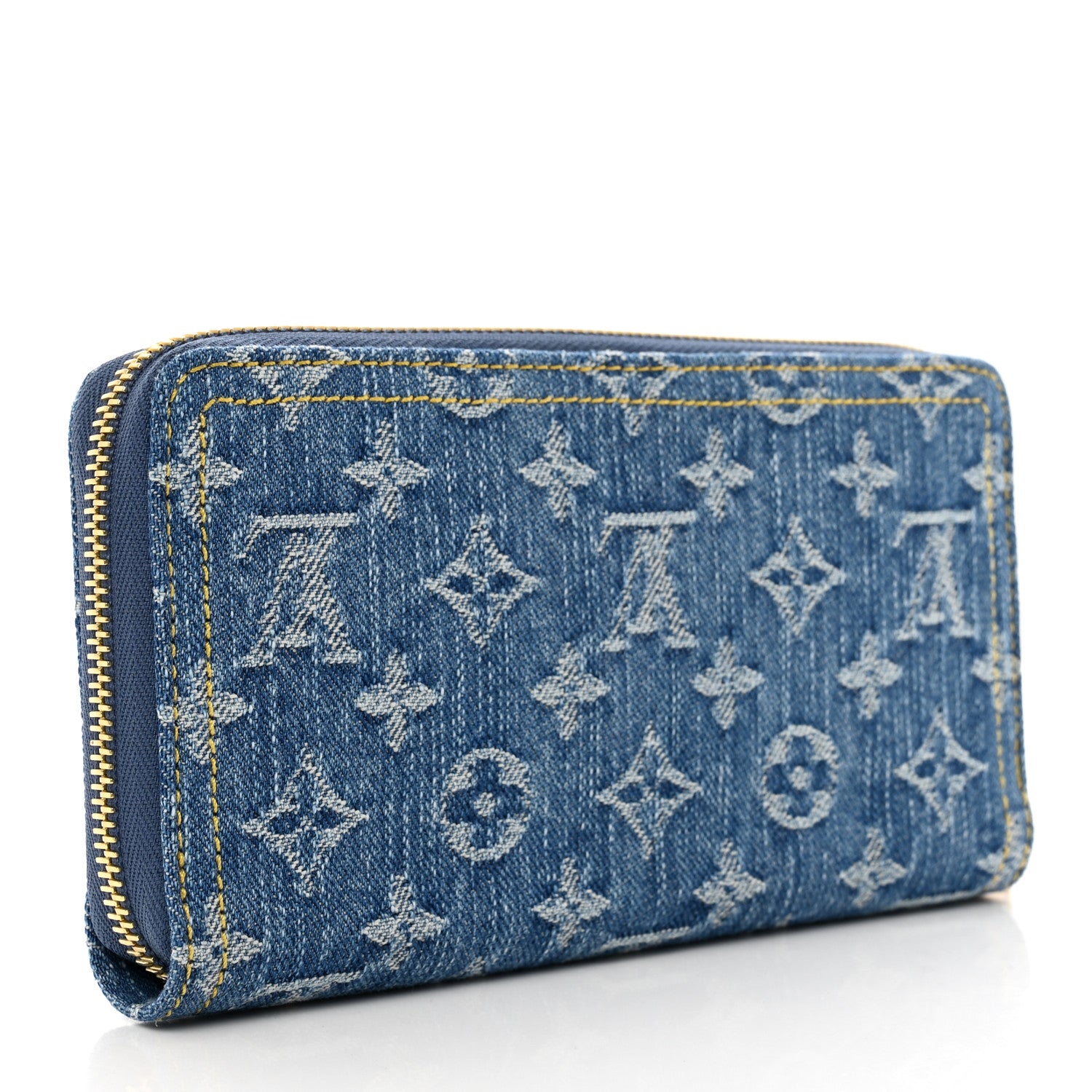 Louis Vuitton Monogram Denim Zippy Wallet NM Blue 3 of 6
