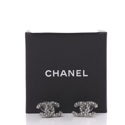 Chanel Ruthenium Crystal Pearl Caviar Earrings 5 of 5