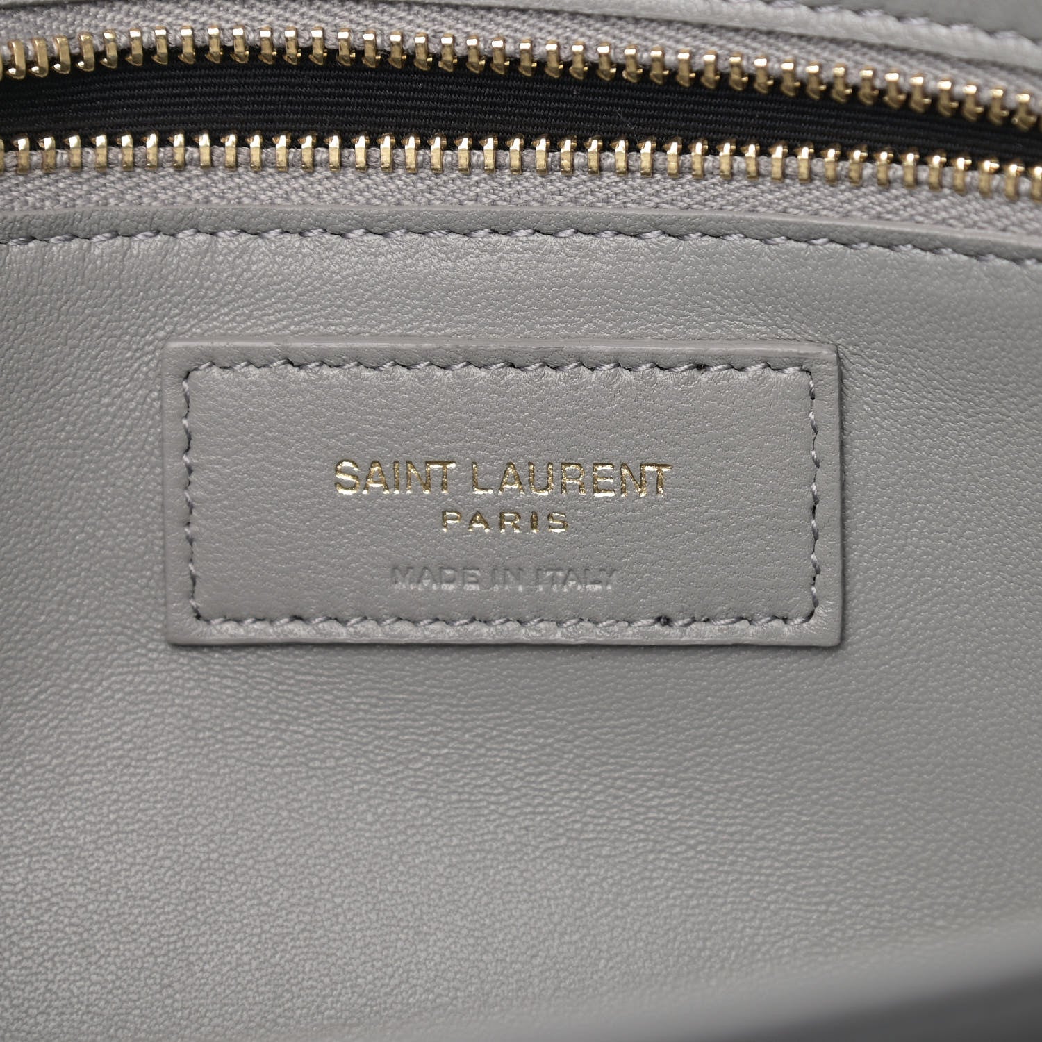 Saint Laurent Smooth Calfskin Le Maillon Satchel Grey 8 of 9