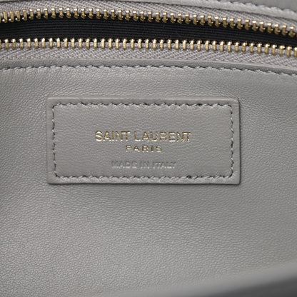 Saint Laurent Smooth Calfskin Le Maillon Satchel Grey 8 of 9