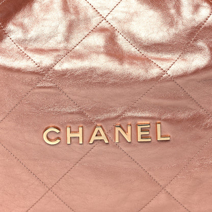 Chanel Metallic Calfskin Quilted Chanel 22 Copper 10 of 12