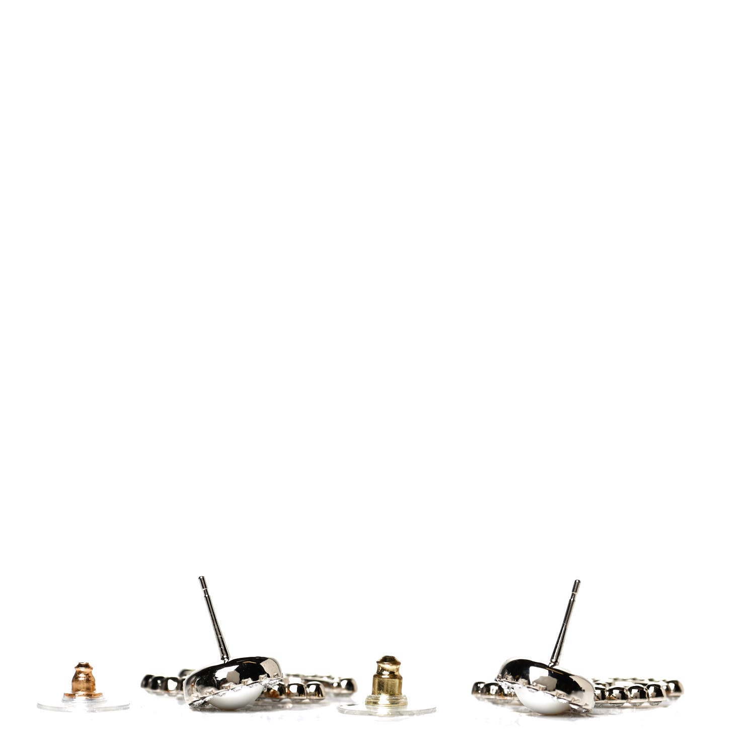 Chanel Crystal Pearl Bow-tiful CC Drop Earrings Gold 3 of 4