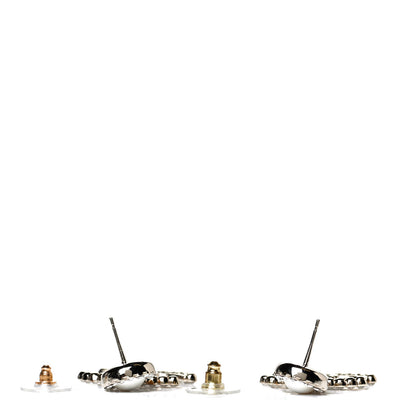 Chanel Crystal Pearl Bow-tiful CC Drop Earrings Gold 3 of 4