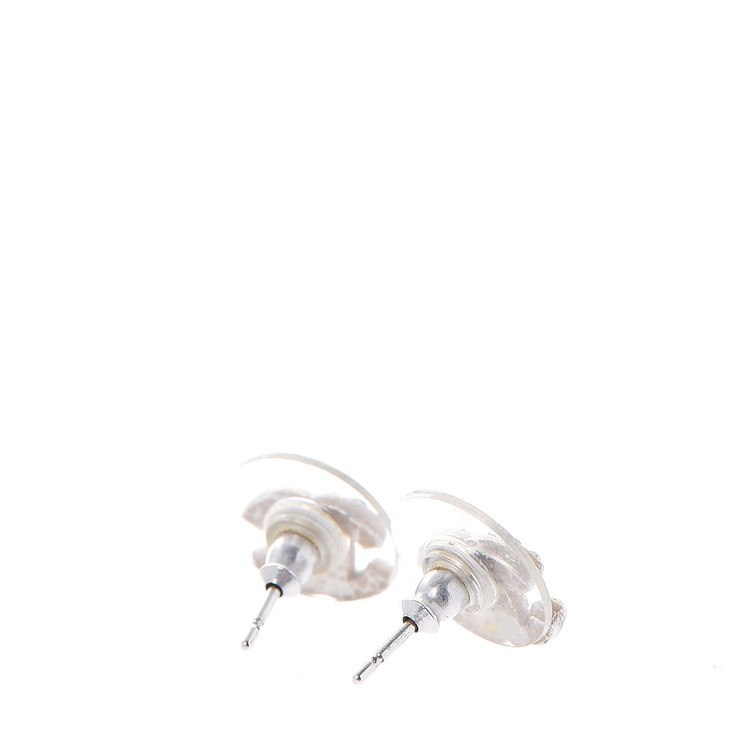 Crystal Mini CC Earrings Silver