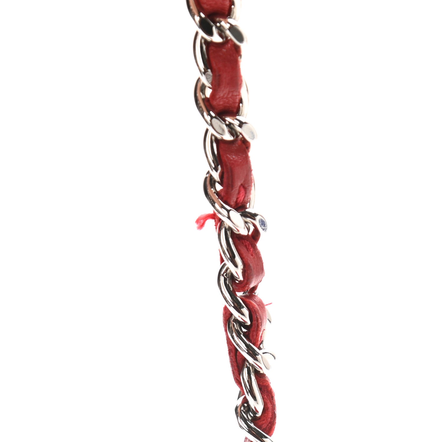 Chanel Lambskin Quilted Wallet On Chain WOC Red 14 of 14