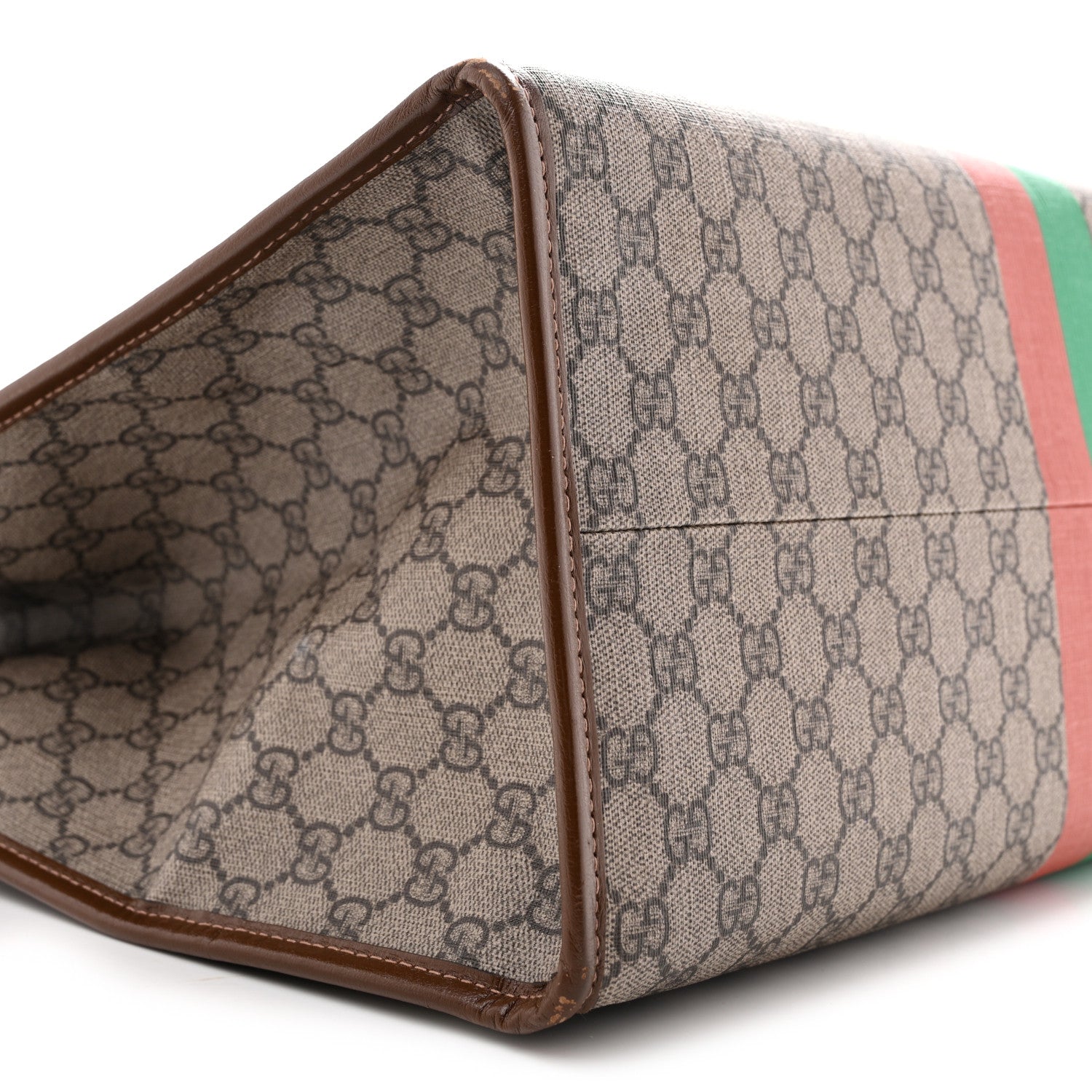 Gucci GG Supreme Monogram Fake/Not Large Retro Interlocking G Tote Bag Beige Brown Sugar 9 of 15