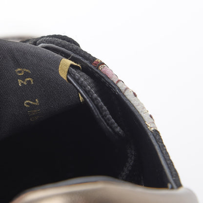 Valentino Garavani Canvas Embroidered Womens Low Sneakers 39 Black Multicolor 8 of 10