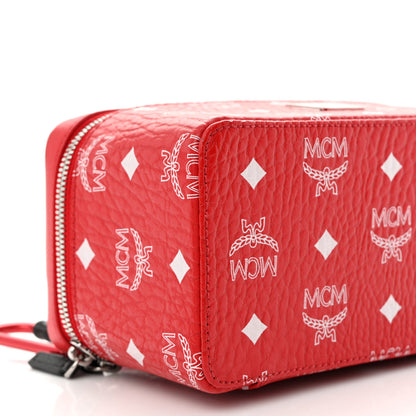 MCM Visetos Rockstar Vanity Case Viva Red White 9 of 11