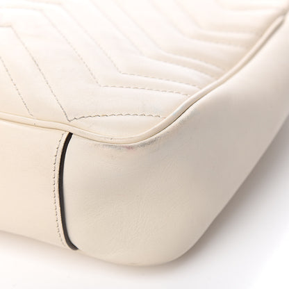 Gucci Calfskin Matelasse Medium GG Marmont Shoulder Bag White 12 of 18