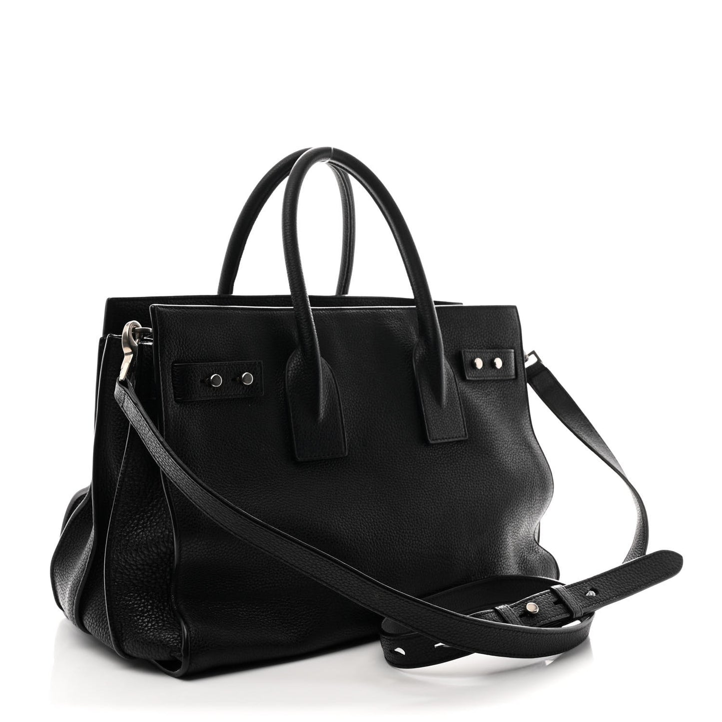 Grained Calfskin Small Supple Sac De Jour Black