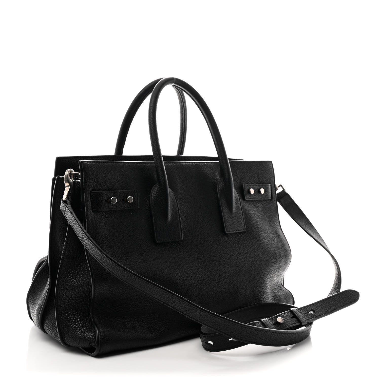 Saint Laurent Grained Calfskin Small Supple Sac De Jour Black 3 of 10
