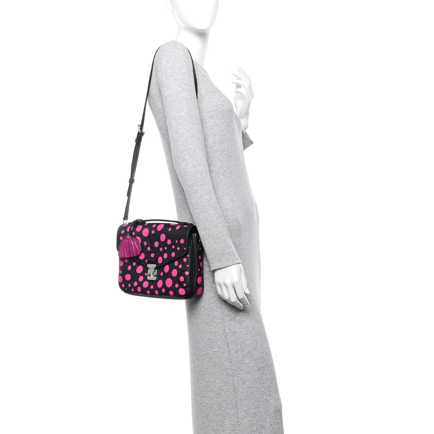 LV x YK Empreinte Monogram Giant Pochette Metis Black Fuchsia