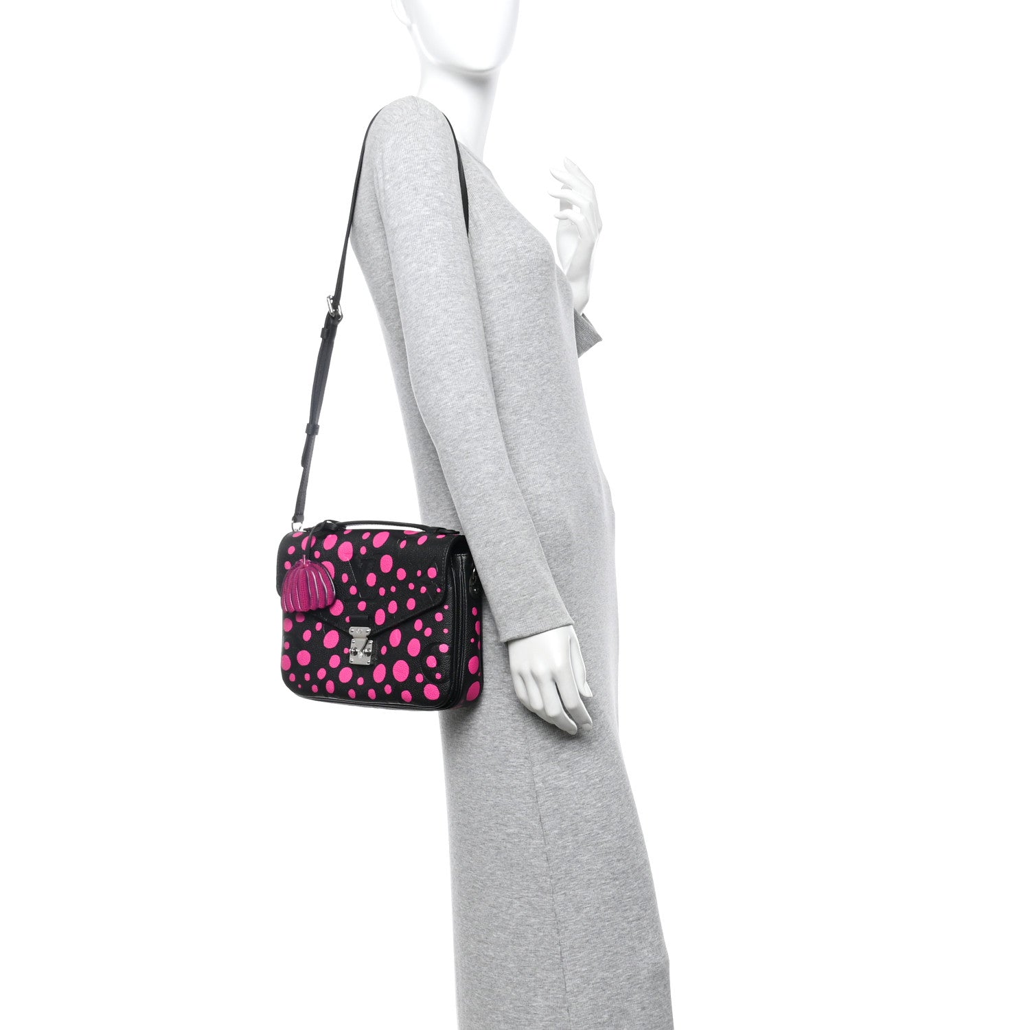 Louis Vuitton LV x YK Empreinte Monogram Giant Pochette Metis Black Fuchsia 2 of 9