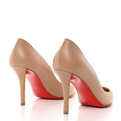 Christian Louboutin Shiny Nappa Apostrophy 85 Pumps 37 Nude 4 of 9