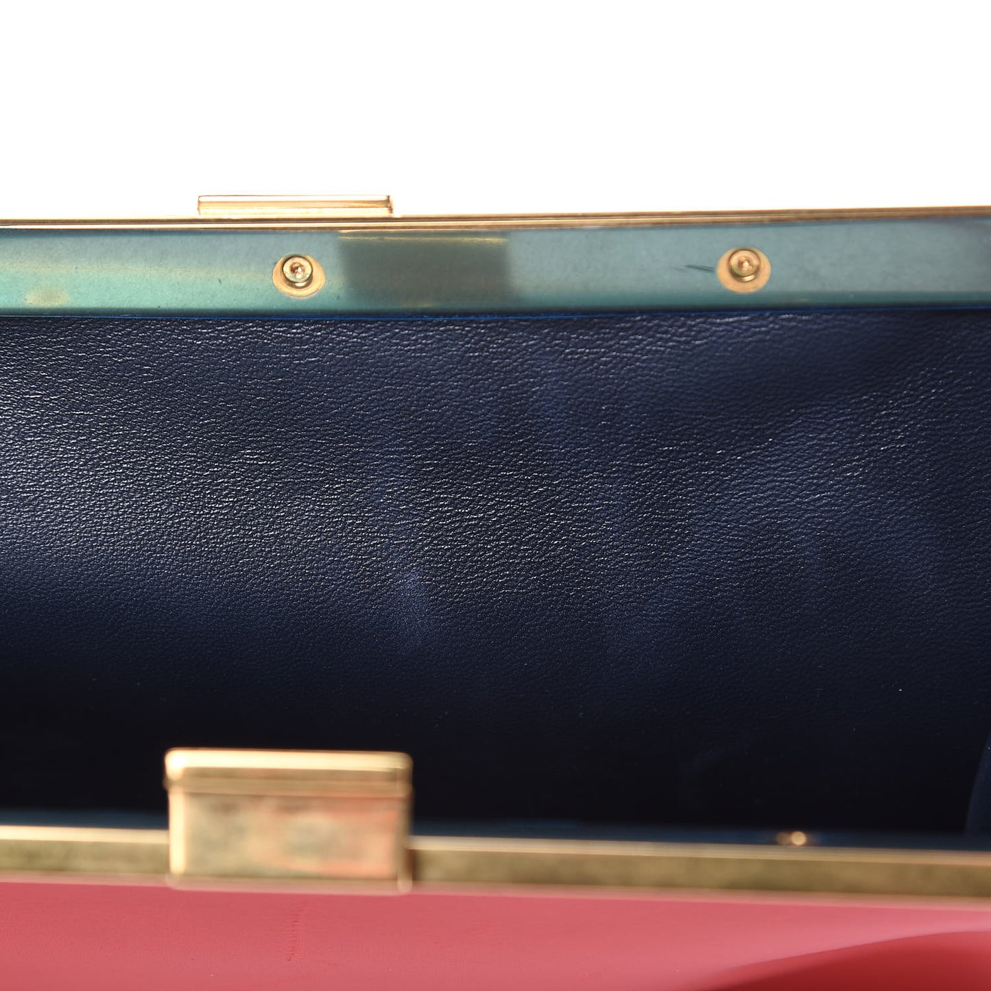 Smooth Calfskin Mini Clasp Bag Red