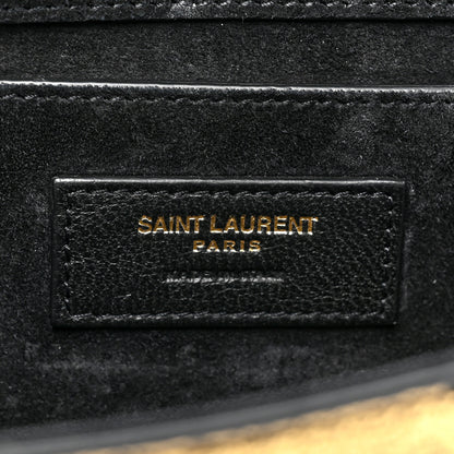 Saint Laurent Metallic Calfskin Small Classic Monogram Kate Satchel Oro 6 of 10