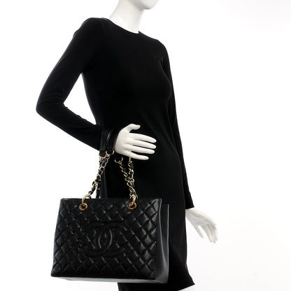 Chanel Caviar Quilted Grand Shopping Tote GST Black 2 of 7