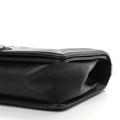 Chanel Calfskin Embossed New Medium Cordoba Boy Flap Black 9 of 9