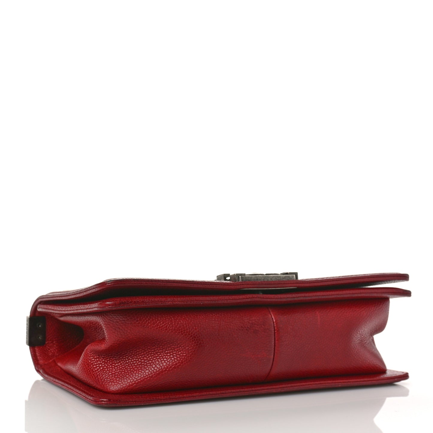 Caviar Quilted Medium Boy Flap Dark Red