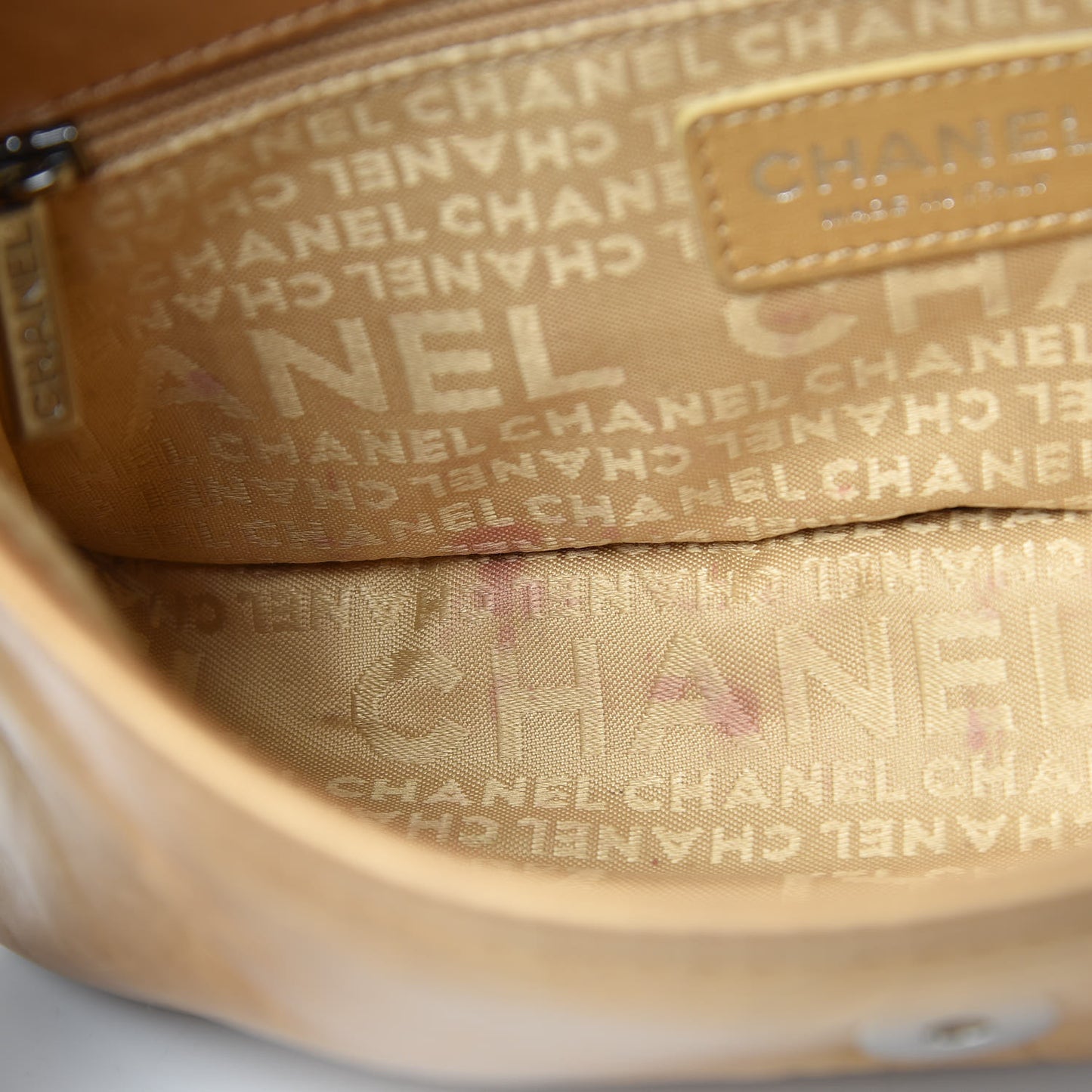 Aged Calfskin Quilted Vintage Ligne Messenger Flap Gold