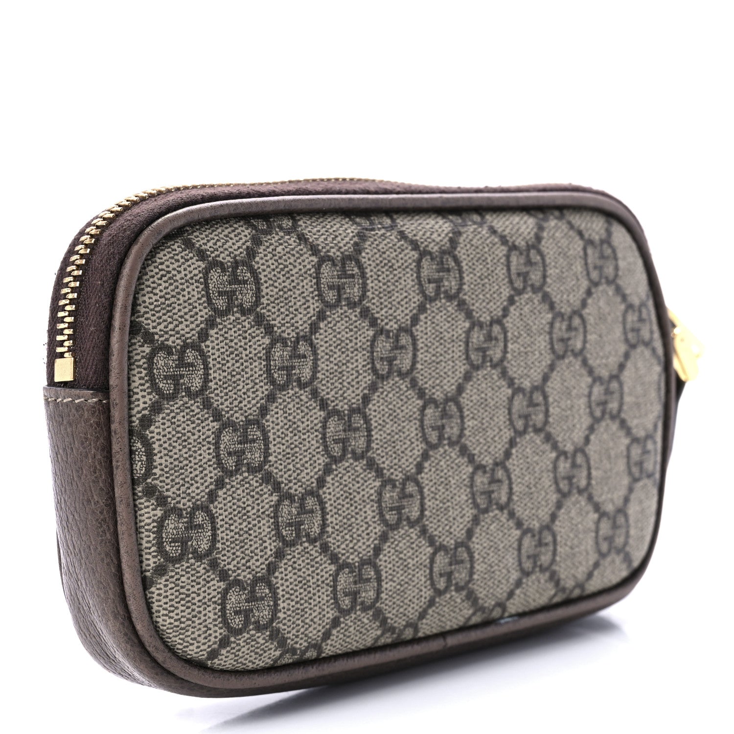 Gucci GG Supreme Monogram Ophidia Phone Case Wristlet Brown 2 of 8