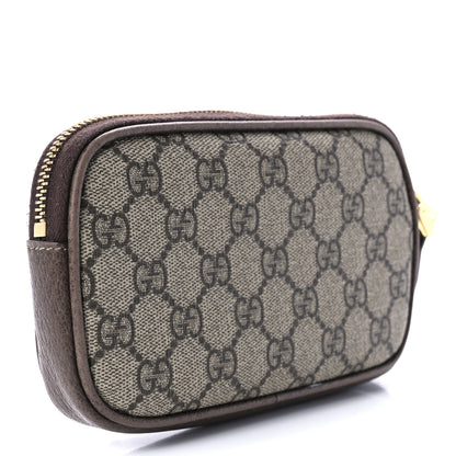 Gucci GG Supreme Monogram Ophidia Phone Case Wristlet Brown 2 of 8