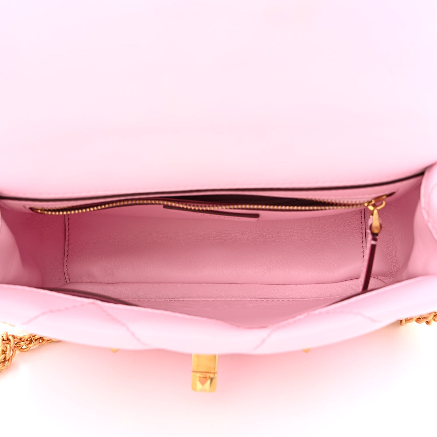 Valentino Garavani Nappa Medium Roman Stud Shoulder Bag Pink Borealis 5 of 13