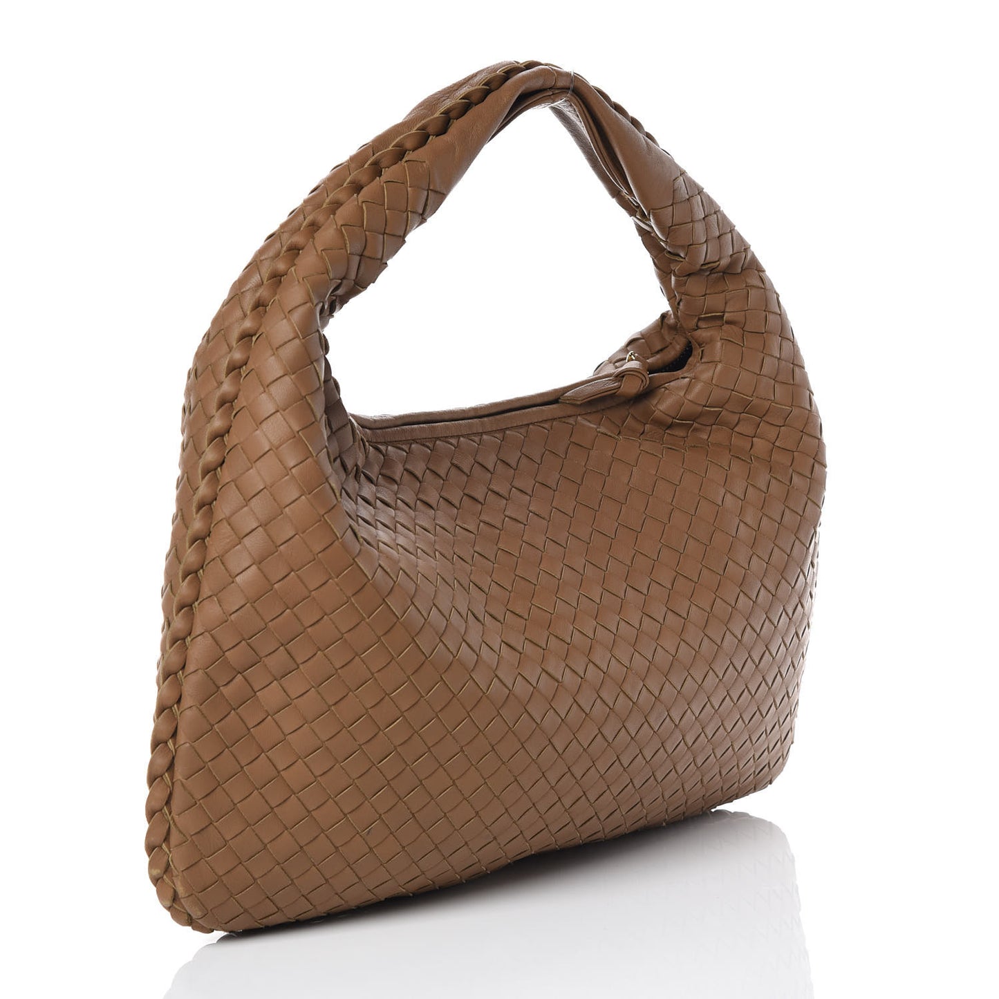Nappa Intrecciato Medium Veneta Hobo Maple