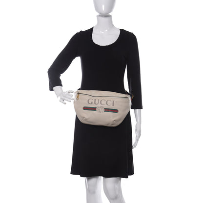 Gucci Grained Calfskin Logo Belt Bag White 2 of 12